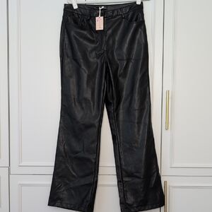 Black Tape Faux Leather Pants Large
